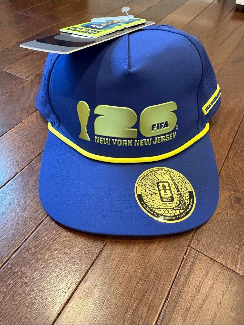 FIFA World Cup 2026 Hat New York New Jersey Water Resistant Snapback Rope Style